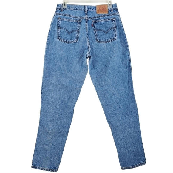 Vtg Levis 550 Blue Jean 16 Mis L 33x33 Hi Rise Relaxed Tapered Western 04/00 USA - Picture 8 of 16